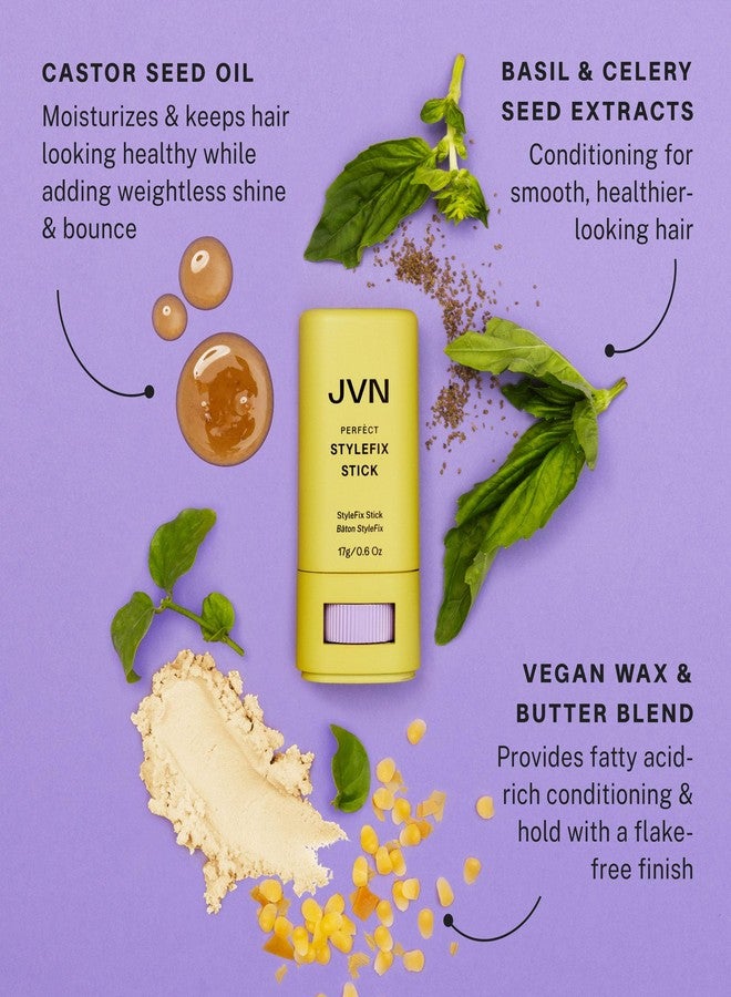 JVN StyleFix Hair Wax Styling Stick, 0.6 Oz, Controls Frizz, Tames Flyaways & Baby Hairs for All Day Hold for Women and Men, Perfect for On the Go, Silicone Free - Image 4